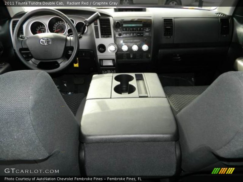 Radiant Red / Graphite Gray 2011 Toyota Tundra Double Cab