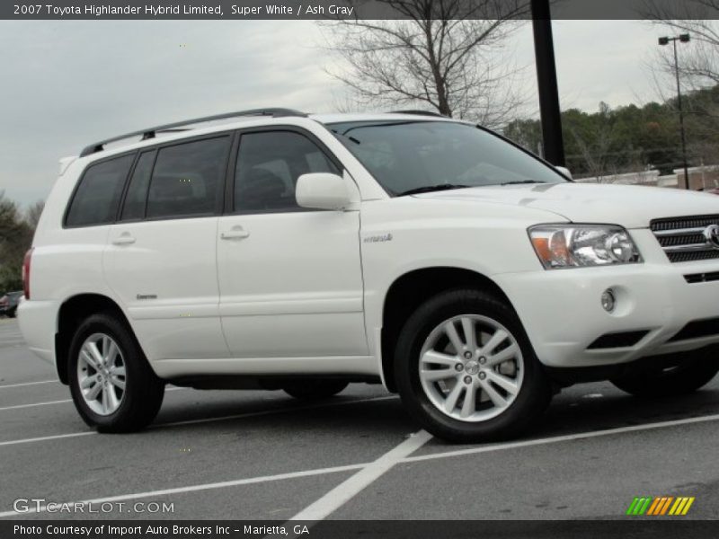 Super White / Ash Gray 2007 Toyota Highlander Hybrid Limited