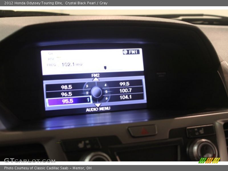 Crystal Black Pearl / Gray 2012 Honda Odyssey Touring Elite