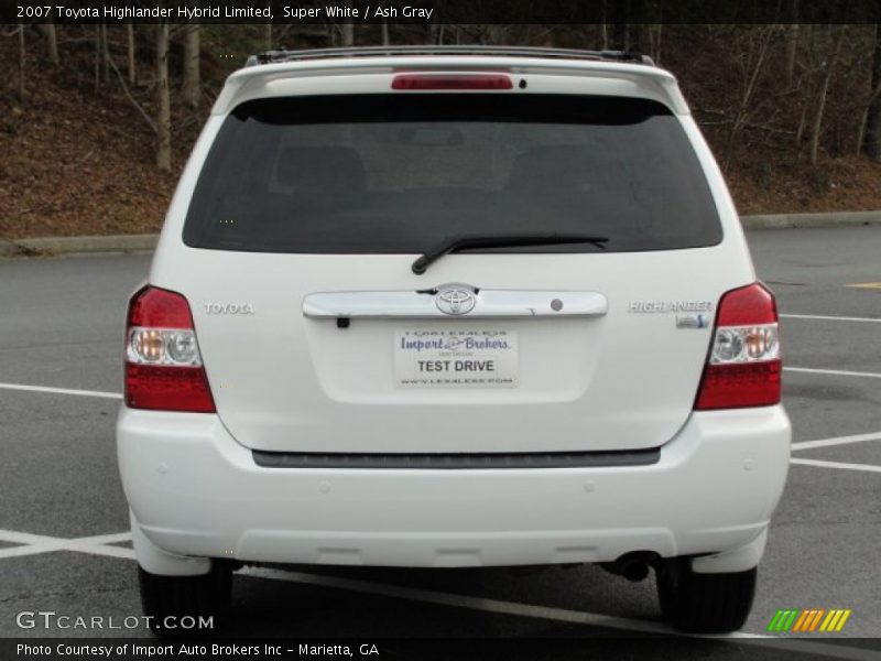 Super White / Ash Gray 2007 Toyota Highlander Hybrid Limited