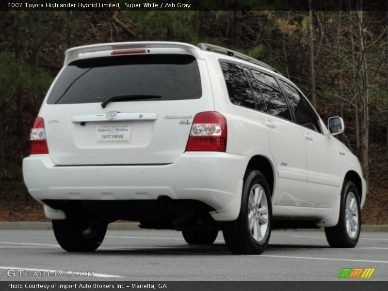 Super White / Ash Gray 2007 Toyota Highlander Hybrid Limited