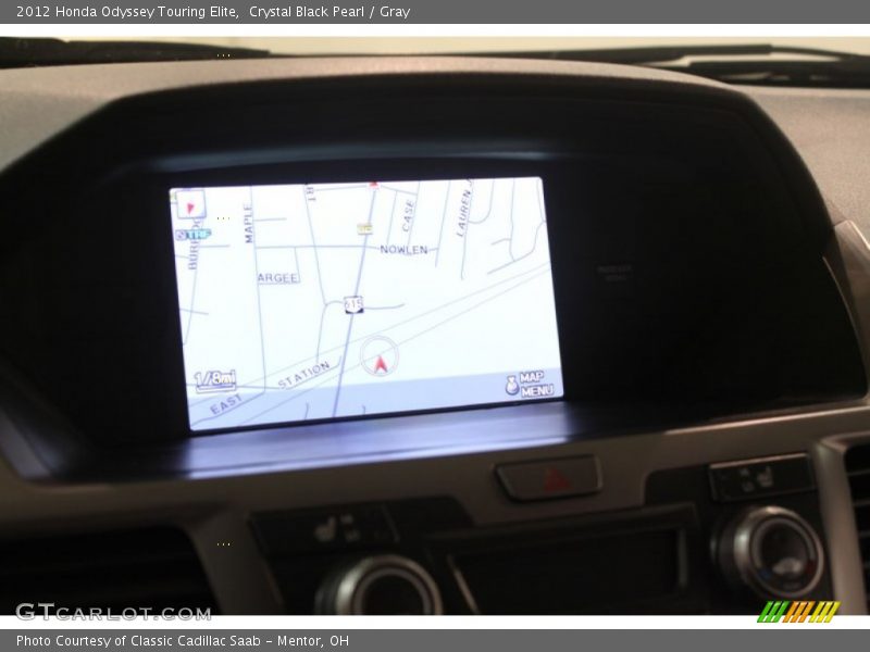 Crystal Black Pearl / Gray 2012 Honda Odyssey Touring Elite