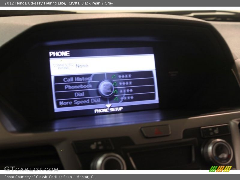 Crystal Black Pearl / Gray 2012 Honda Odyssey Touring Elite