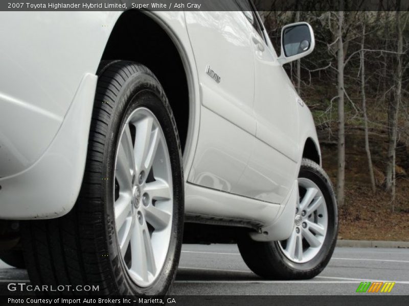 Super White / Ash Gray 2007 Toyota Highlander Hybrid Limited
