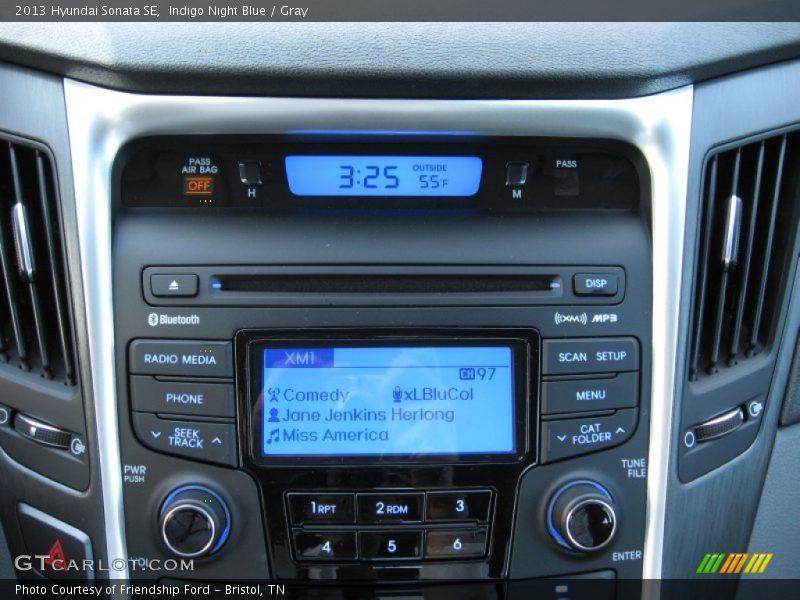 Indigo Night Blue / Gray 2013 Hyundai Sonata SE