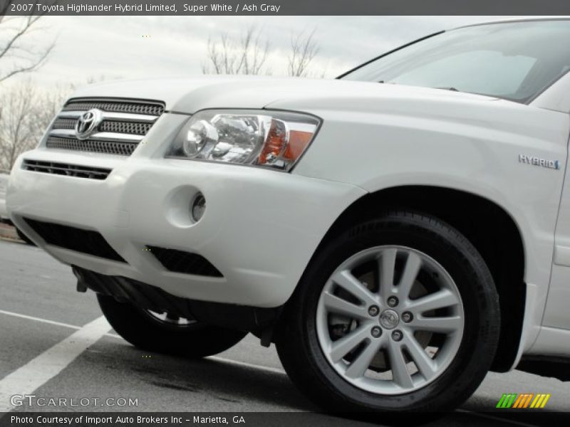 Super White / Ash Gray 2007 Toyota Highlander Hybrid Limited