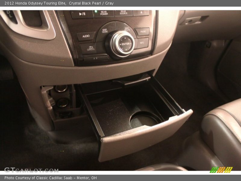 Crystal Black Pearl / Gray 2012 Honda Odyssey Touring Elite