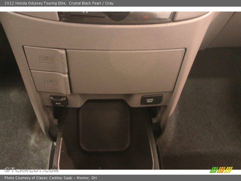 Crystal Black Pearl / Gray 2012 Honda Odyssey Touring Elite