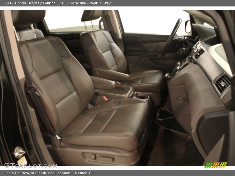 Crystal Black Pearl / Gray 2012 Honda Odyssey Touring Elite