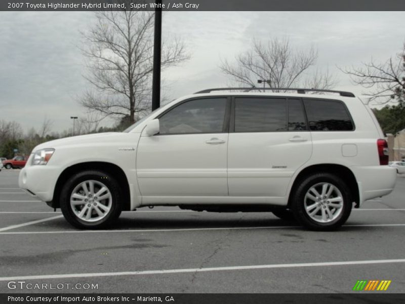 Super White / Ash Gray 2007 Toyota Highlander Hybrid Limited