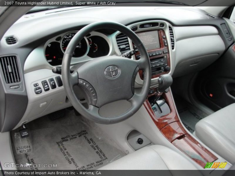 Super White / Ash Gray 2007 Toyota Highlander Hybrid Limited