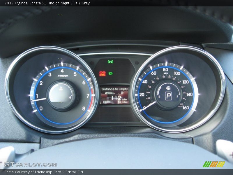 Indigo Night Blue / Gray 2013 Hyundai Sonata SE