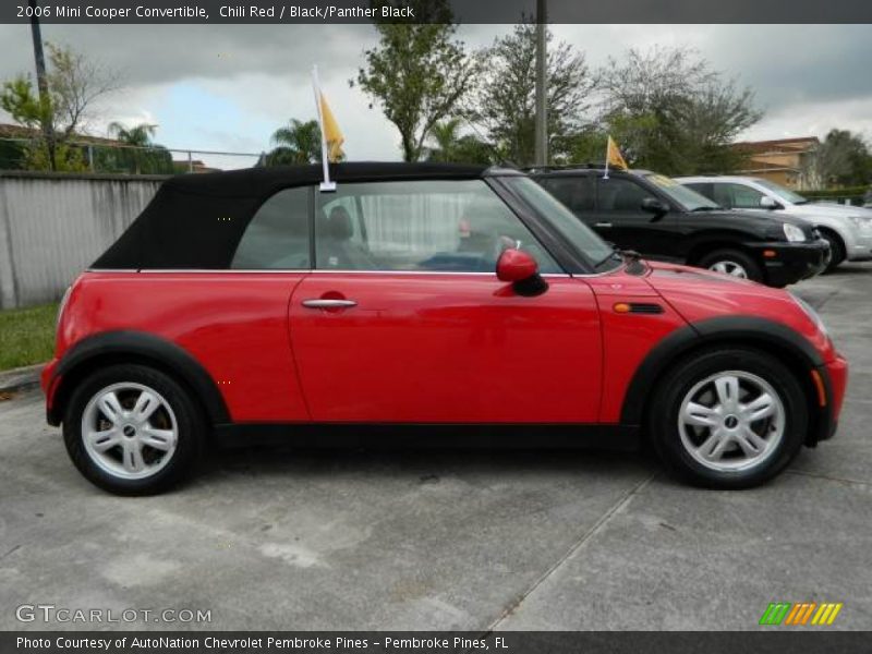 Chili Red / Black/Panther Black 2006 Mini Cooper Convertible