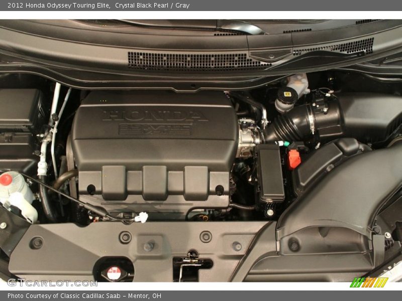 Crystal Black Pearl / Gray 2012 Honda Odyssey Touring Elite