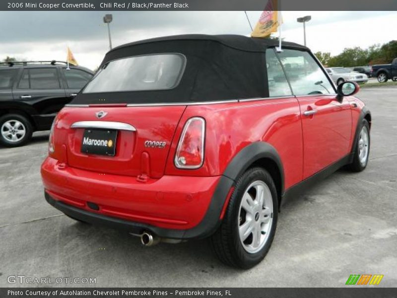 Chili Red / Black/Panther Black 2006 Mini Cooper Convertible