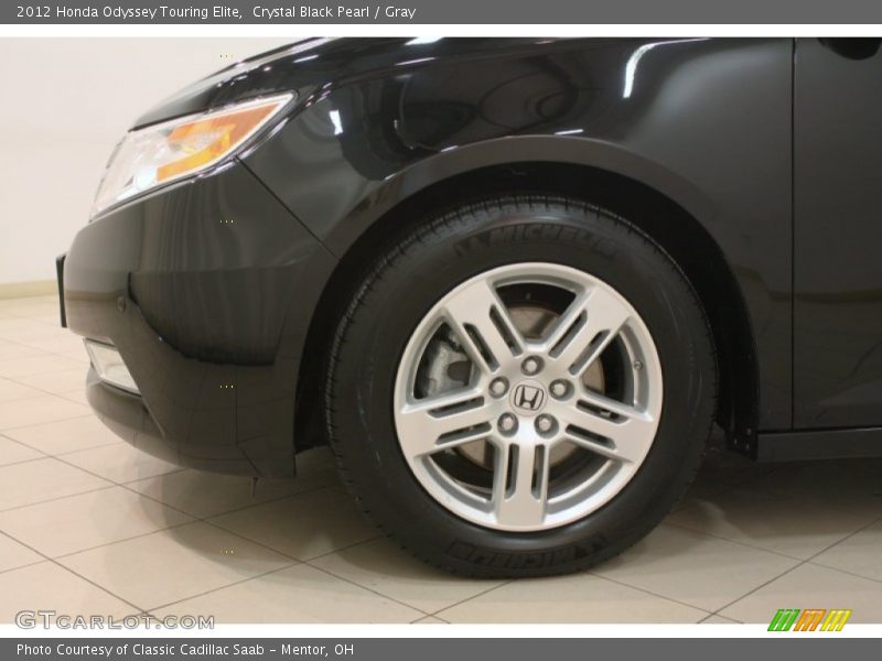 Crystal Black Pearl / Gray 2012 Honda Odyssey Touring Elite