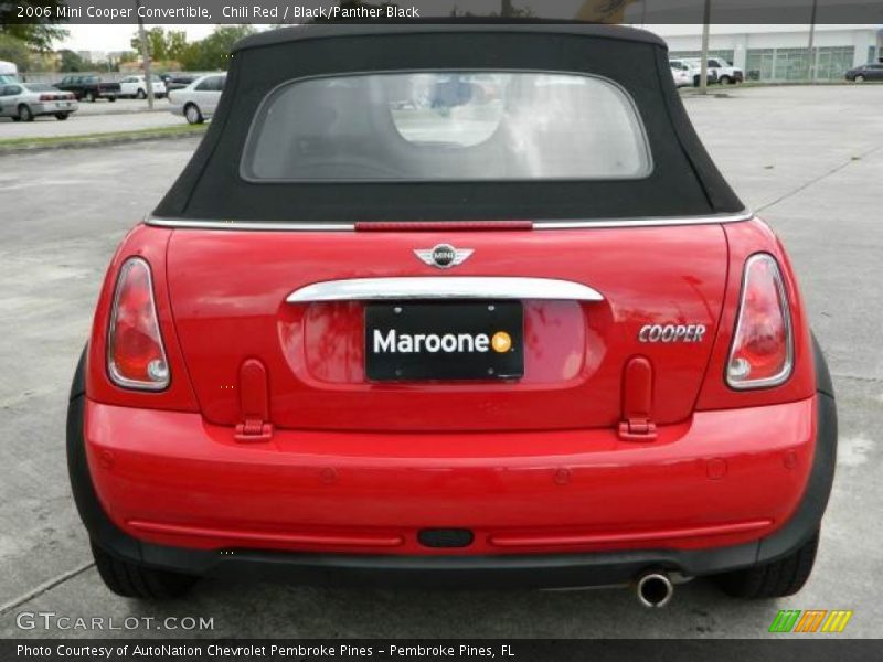 Chili Red / Black/Panther Black 2006 Mini Cooper Convertible