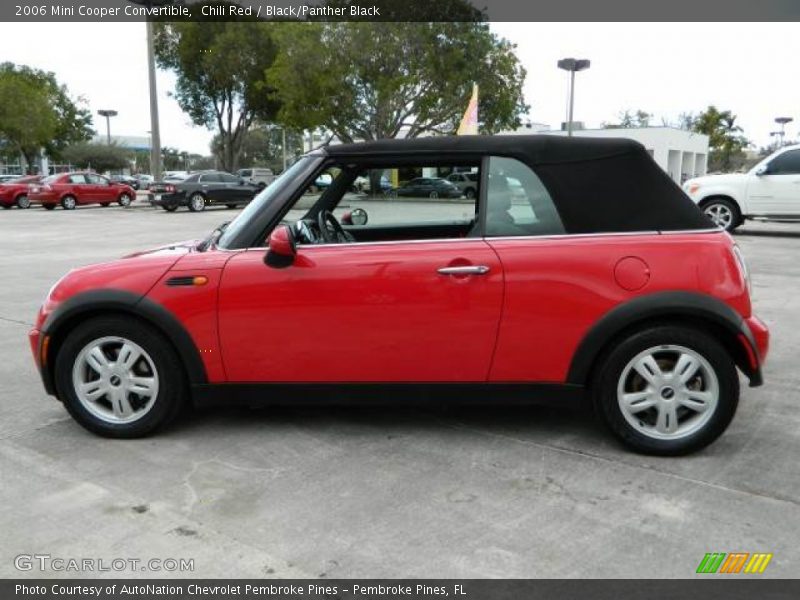Chili Red / Black/Panther Black 2006 Mini Cooper Convertible