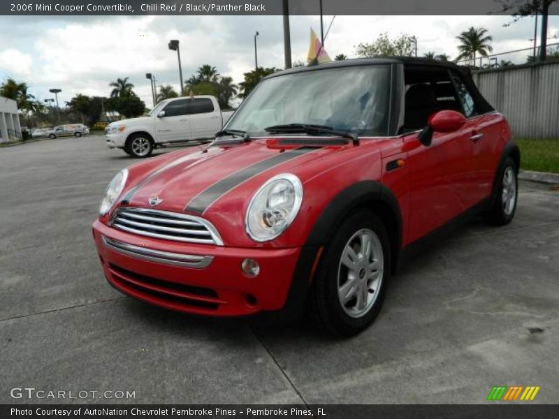 Chili Red / Black/Panther Black 2006 Mini Cooper Convertible