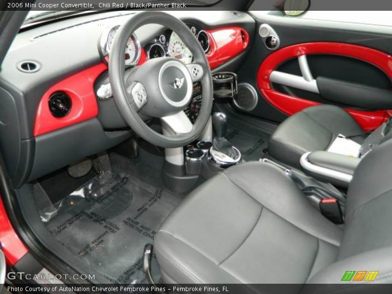 Chili Red / Black/Panther Black 2006 Mini Cooper Convertible
