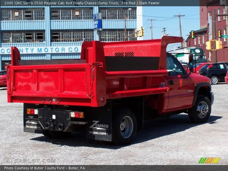 Fire Red / Dark Pewter 2005 GMC Sierra 3500 Regular Cab 4x4 Dually Chassis Dump Truck