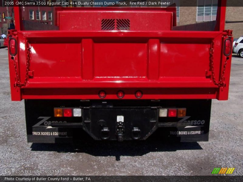 Fire Red / Dark Pewter 2005 GMC Sierra 3500 Regular Cab 4x4 Dually Chassis Dump Truck
