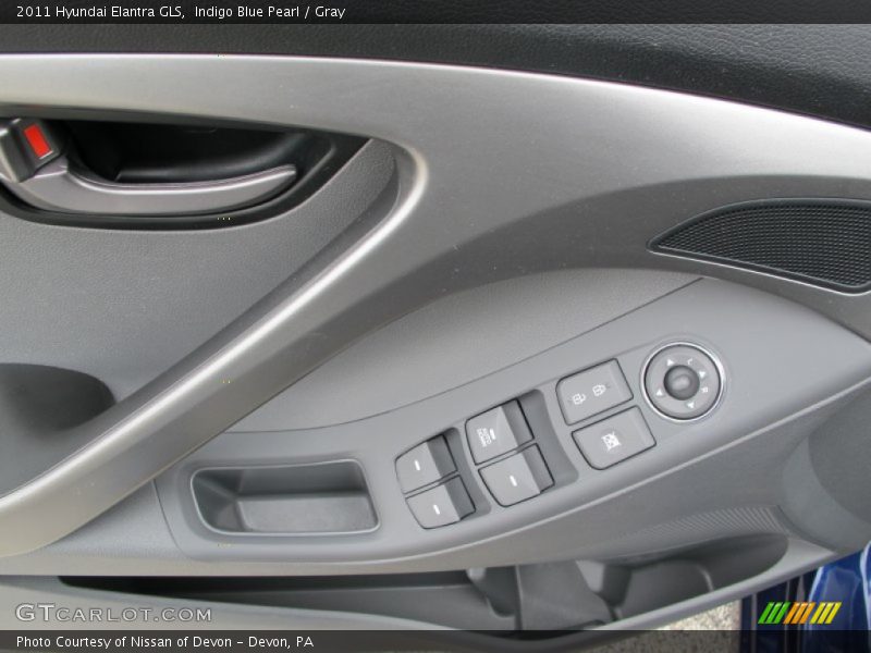 Indigo Blue Pearl / Gray 2011 Hyundai Elantra GLS