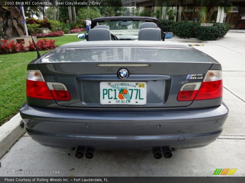 Steel Grey Metallic / Grey 2003 BMW M3 Convertible