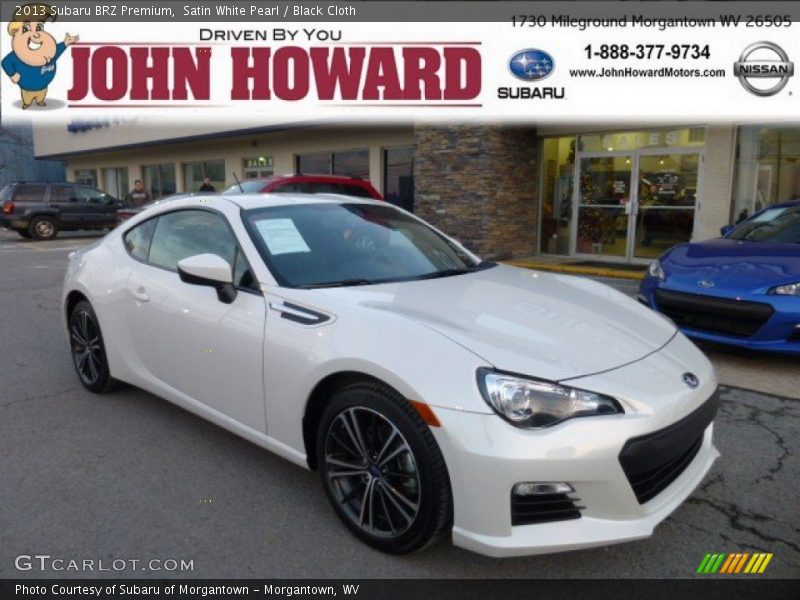 Satin White Pearl / Black Cloth 2013 Subaru BRZ Premium