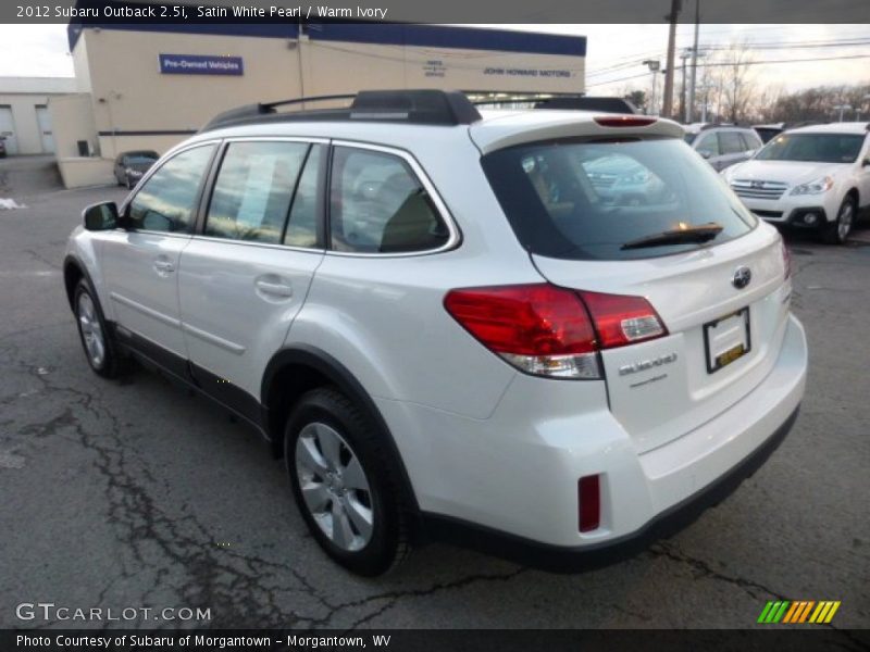 Satin White Pearl / Warm Ivory 2012 Subaru Outback 2.5i