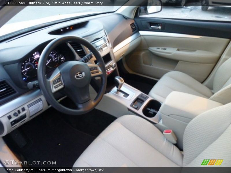 Satin White Pearl / Warm Ivory 2012 Subaru Outback 2.5i