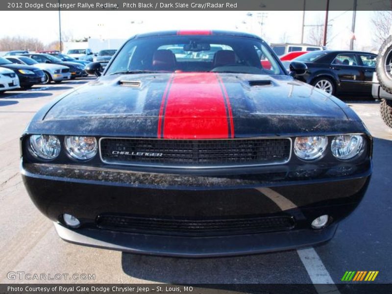 Pitch Black / Dark Slate Gray/Radar Red 2012 Dodge Challenger Rallye Redline