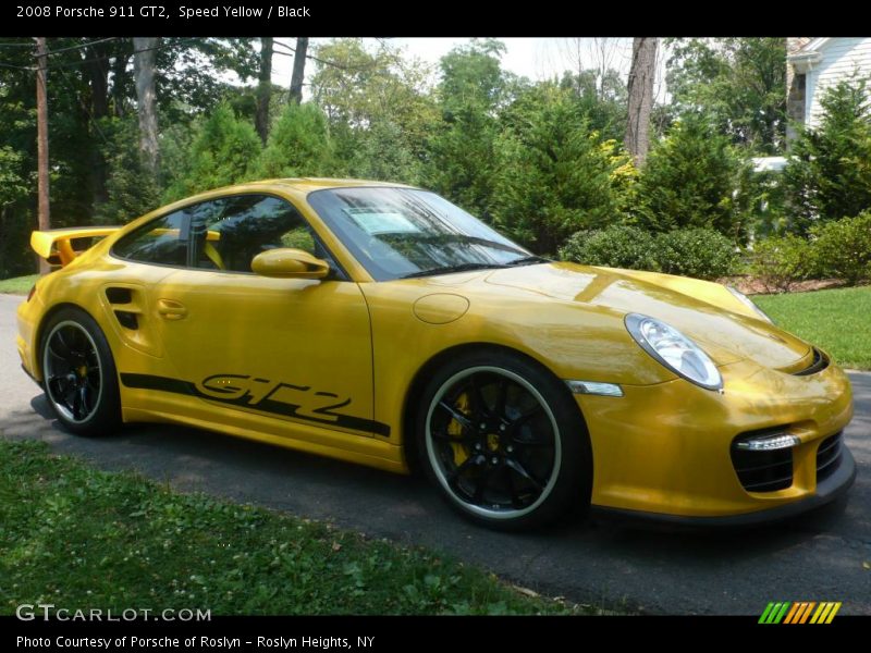Speed Yellow / Black 2008 Porsche 911 GT2