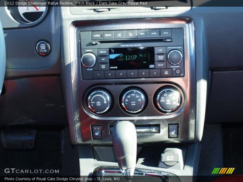 Controls of 2012 Challenger Rallye Redline