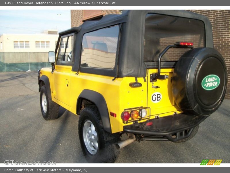 AA Yellow / Charcoal Twill 1997 Land Rover Defender 90 Soft Top