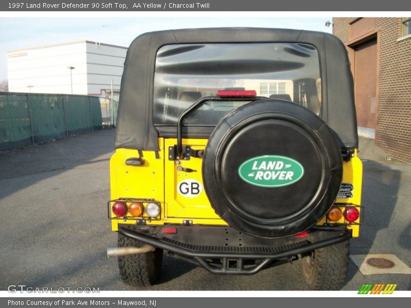 AA Yellow / Charcoal Twill 1997 Land Rover Defender 90 Soft Top