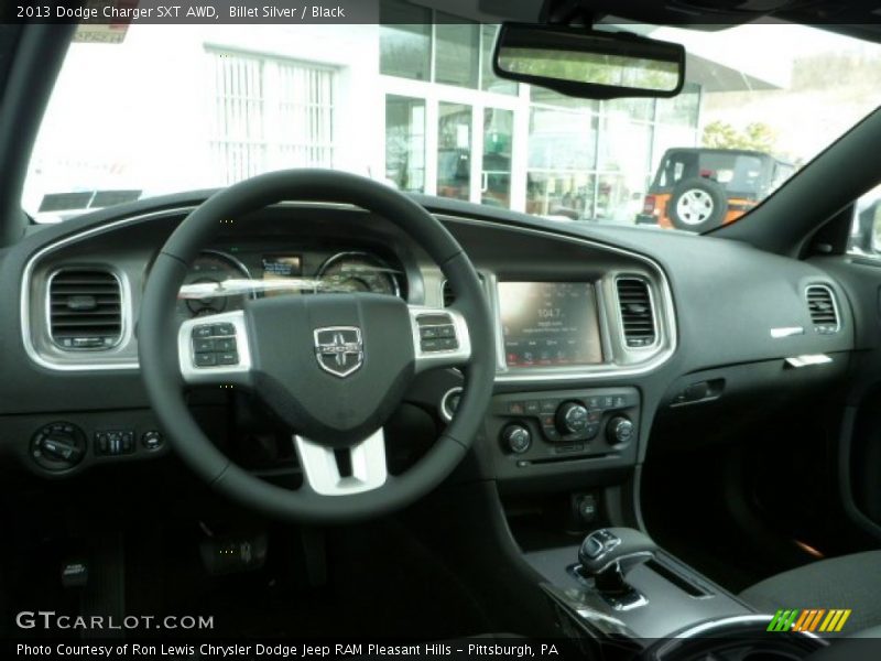 Billet Silver / Black 2013 Dodge Charger SXT AWD