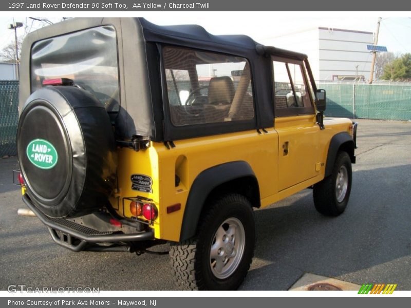 AA Yellow / Charcoal Twill 1997 Land Rover Defender 90 Soft Top