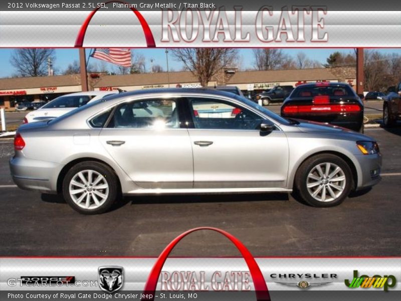 Platinum Gray Metallic / Titan Black 2012 Volkswagen Passat 2.5L SEL