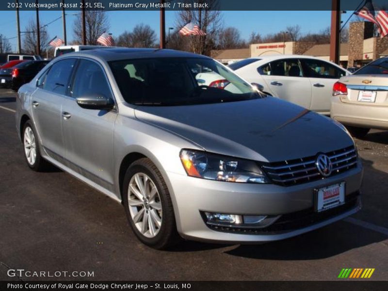 Platinum Gray Metallic / Titan Black 2012 Volkswagen Passat 2.5L SEL