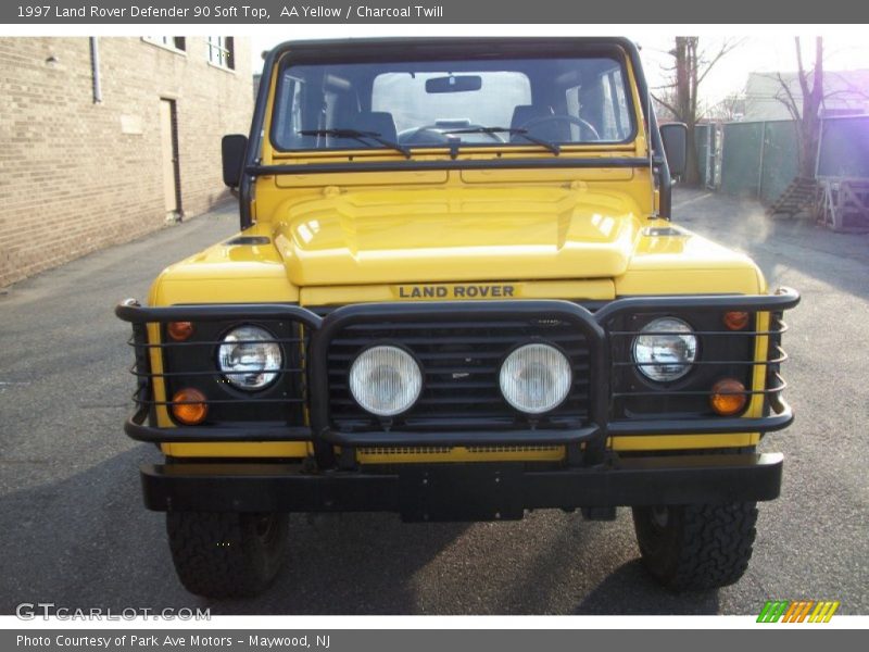 AA Yellow / Charcoal Twill 1997 Land Rover Defender 90 Soft Top