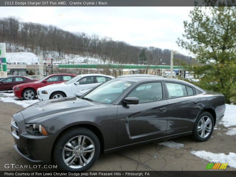 Granite Crystal / Black 2013 Dodge Charger SXT Plus AWD