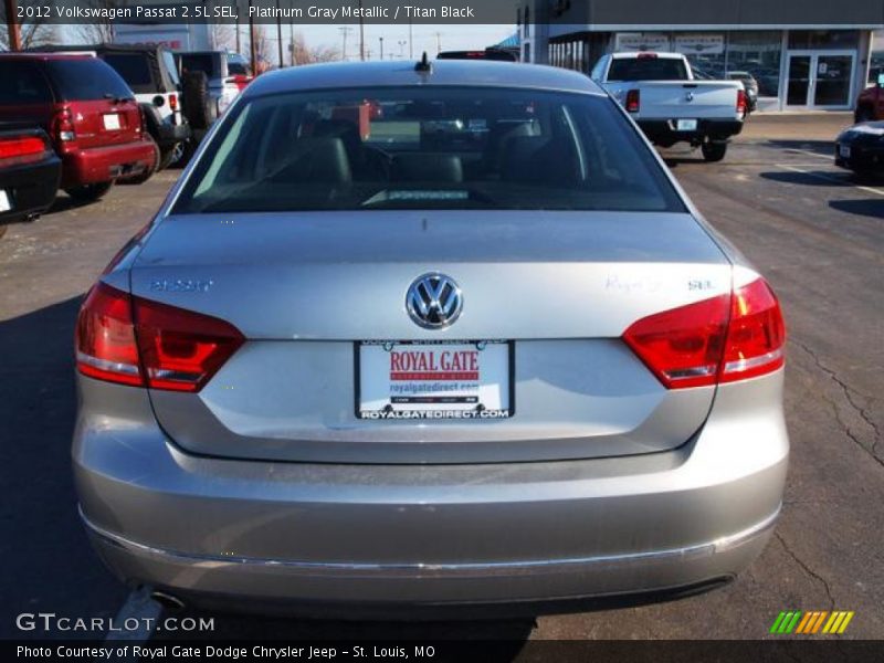 Platinum Gray Metallic / Titan Black 2012 Volkswagen Passat 2.5L SEL