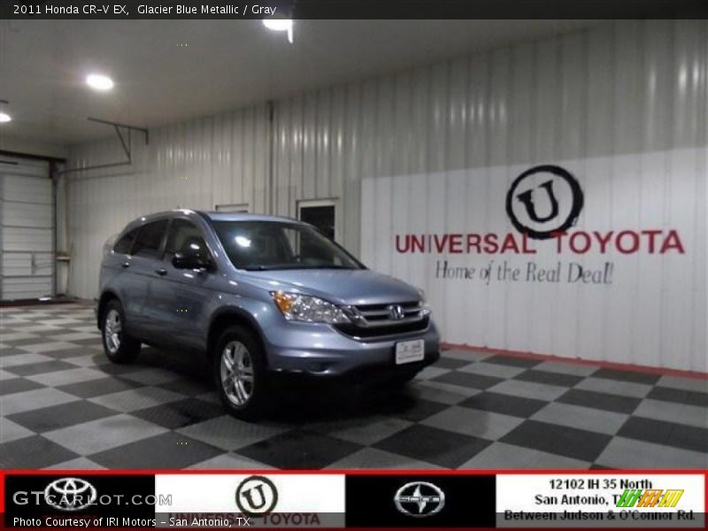 Glacier Blue Metallic / Gray 2011 Honda CR-V EX
