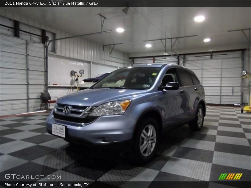 Glacier Blue Metallic / Gray 2011 Honda CR-V EX