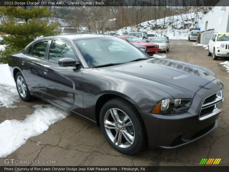 Granite Crystal / Black 2013 Dodge Charger SXT Plus AWD