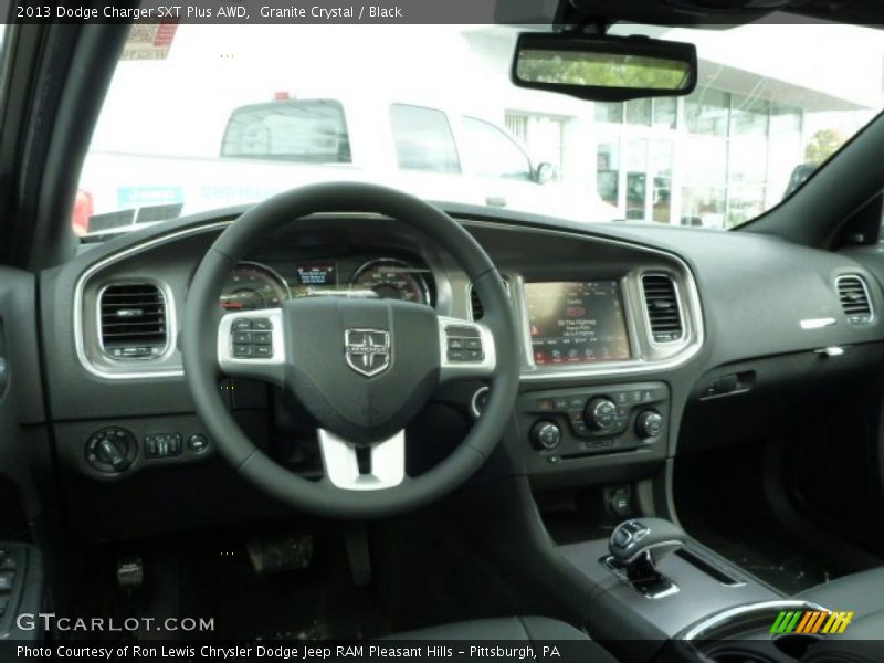 Granite Crystal / Black 2013 Dodge Charger SXT Plus AWD