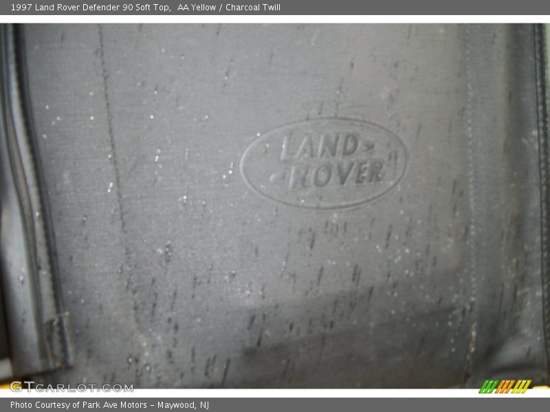 AA Yellow / Charcoal Twill 1997 Land Rover Defender 90 Soft Top