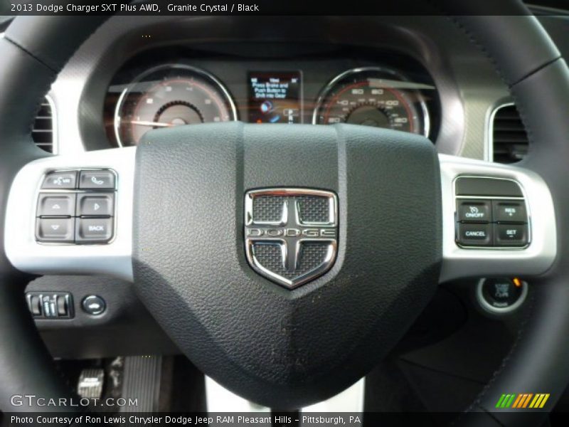 Granite Crystal / Black 2013 Dodge Charger SXT Plus AWD