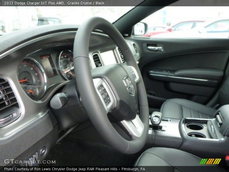 Granite Crystal / Black 2013 Dodge Charger SXT Plus AWD